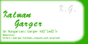 kalman garger business card